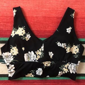 Betsey Johnson Women's Wild Flower Deep V Basket Back Extended Bra Medium